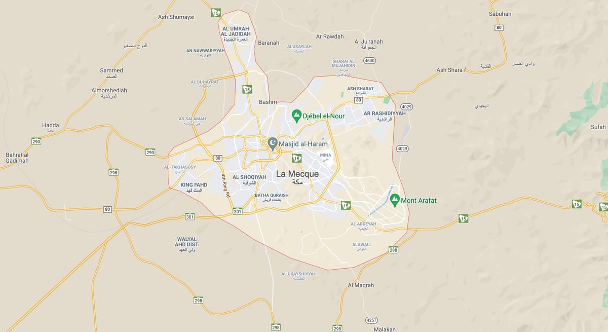 Mekka (Makkah) wegenkaart
