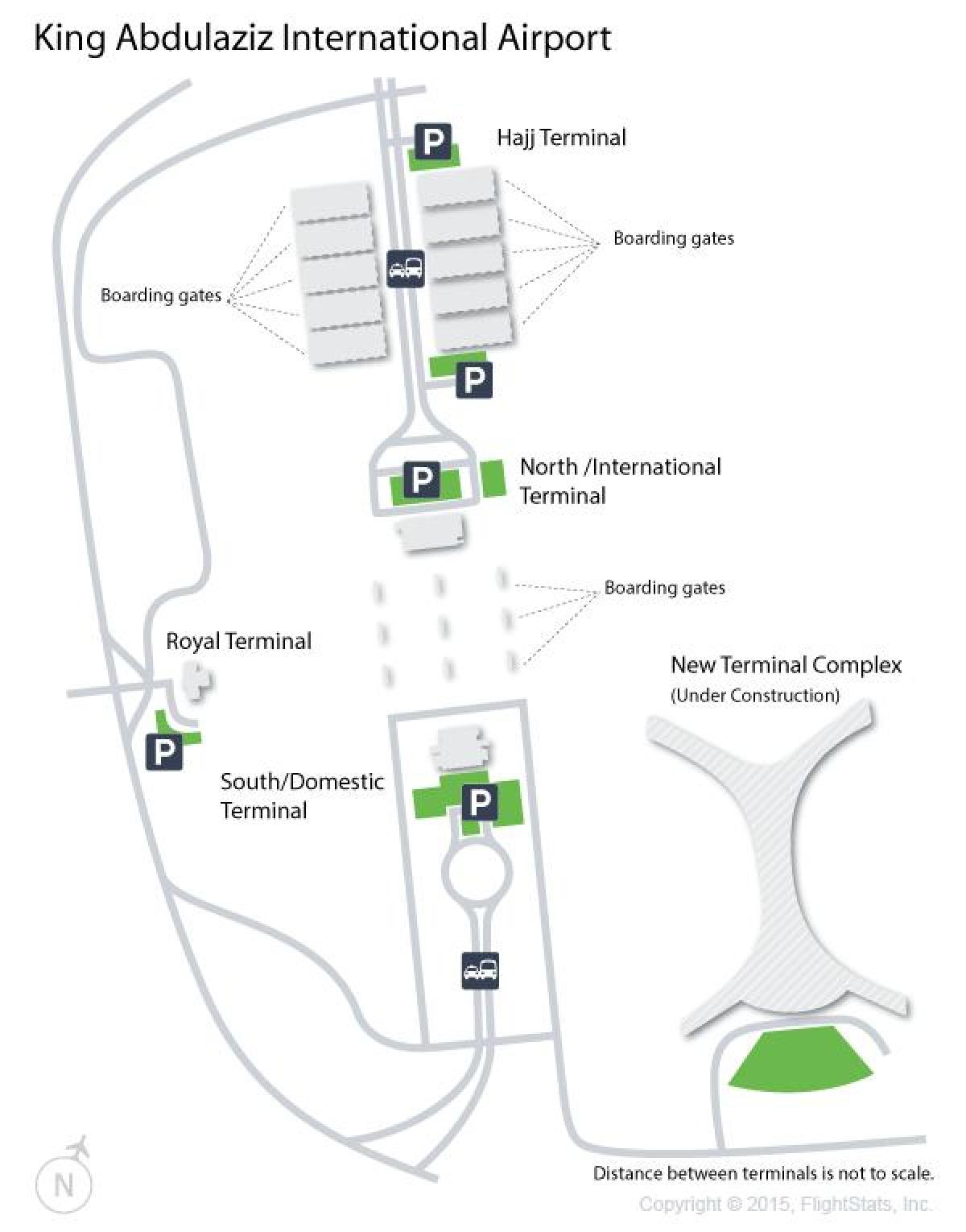Mekka (Makkah) luchthaven terminal kaart