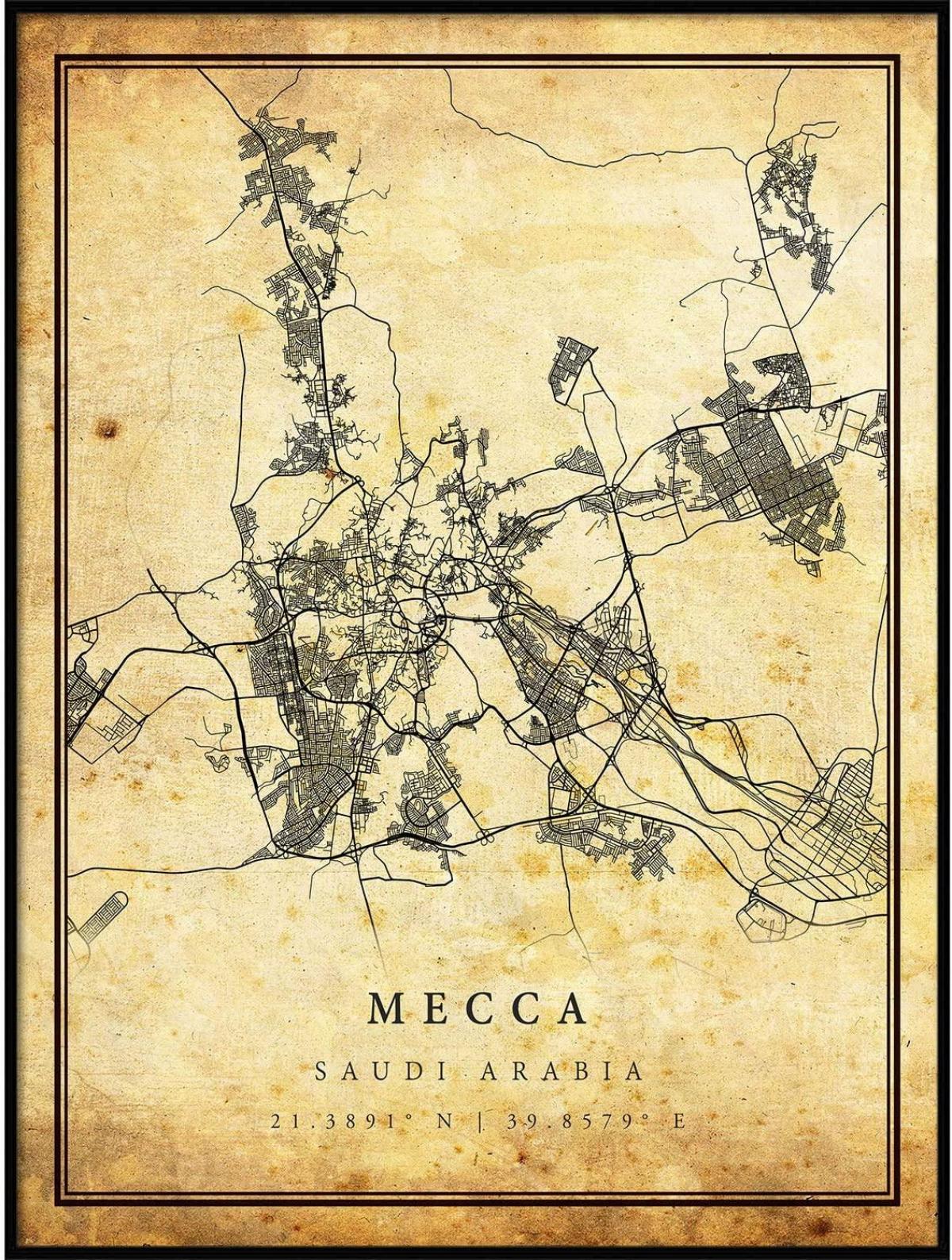 Mekka (Makkah) antieke kaart